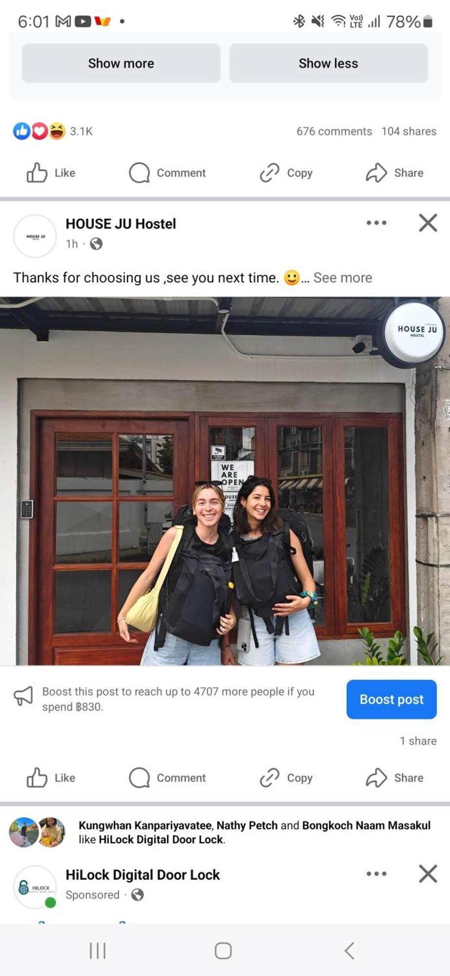 House Ju Vandrarhem Bangkok Exteriör bild